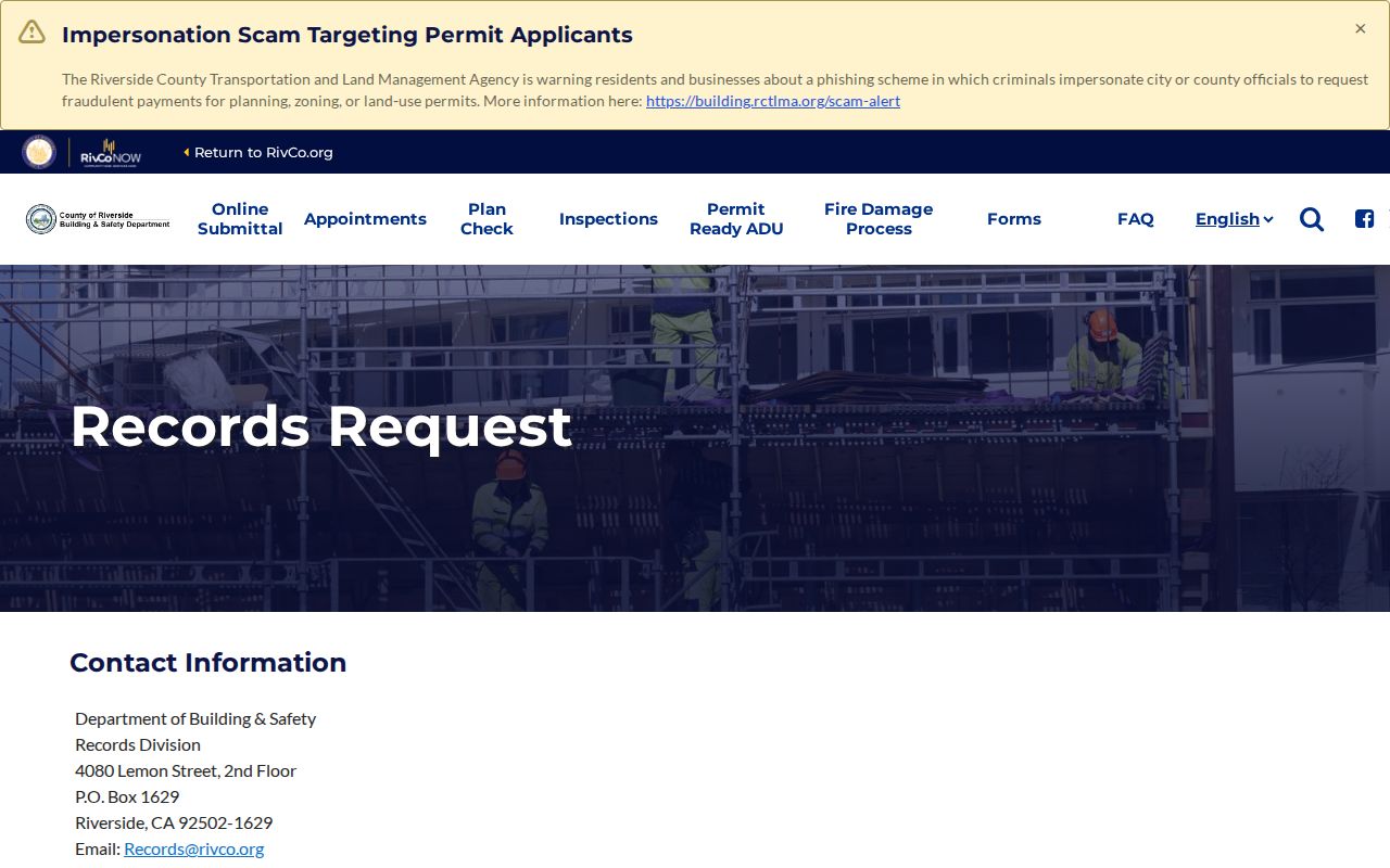 Riverside public records archived building request form
